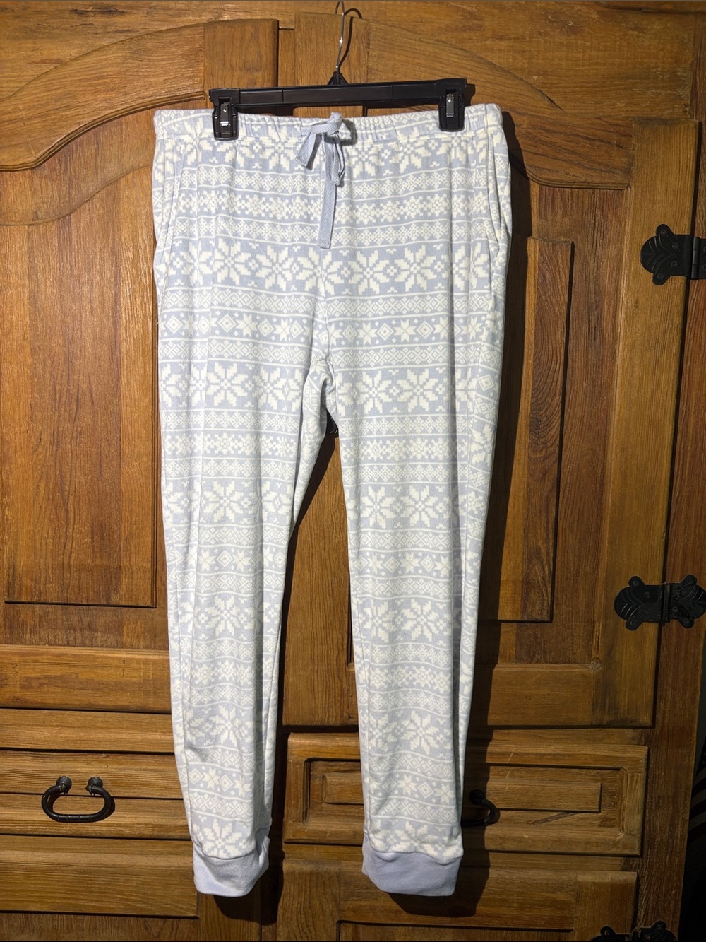 Born Light Blue and White Fair Isle Pajama Joggers